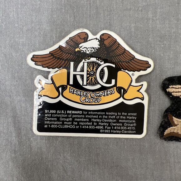 HOG Harley Owners Group Eagle Wings Brown Patch HD Biker Vest Rider Emblem Chrty - Picture 2 of 9